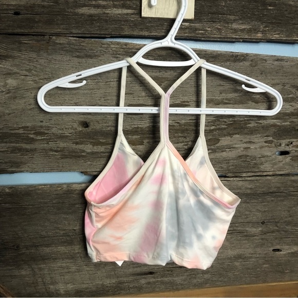 bluenotes Size Small NWT White/Tie Dye Crop Top/Sports Bra - Picture 3 of 5